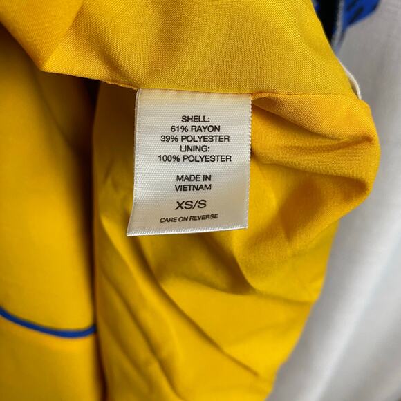 New York&Company x Gabrielle Union Blue Floral Duster Coat Sz.XS/S - Picture 15 of 16